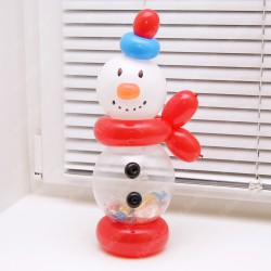 Снеговик из шаров с конфетами 35 см