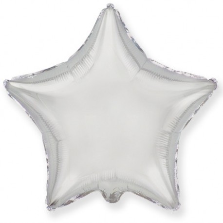 Шар фольгированный Звезда (16''/40 см), серебро